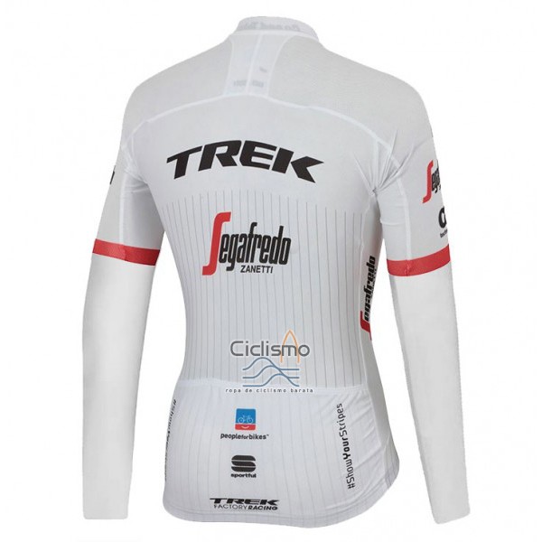 Trek Segafrojoo Ropa Ciclismo Culotte Largo 2017 Mangas Largas Blanco